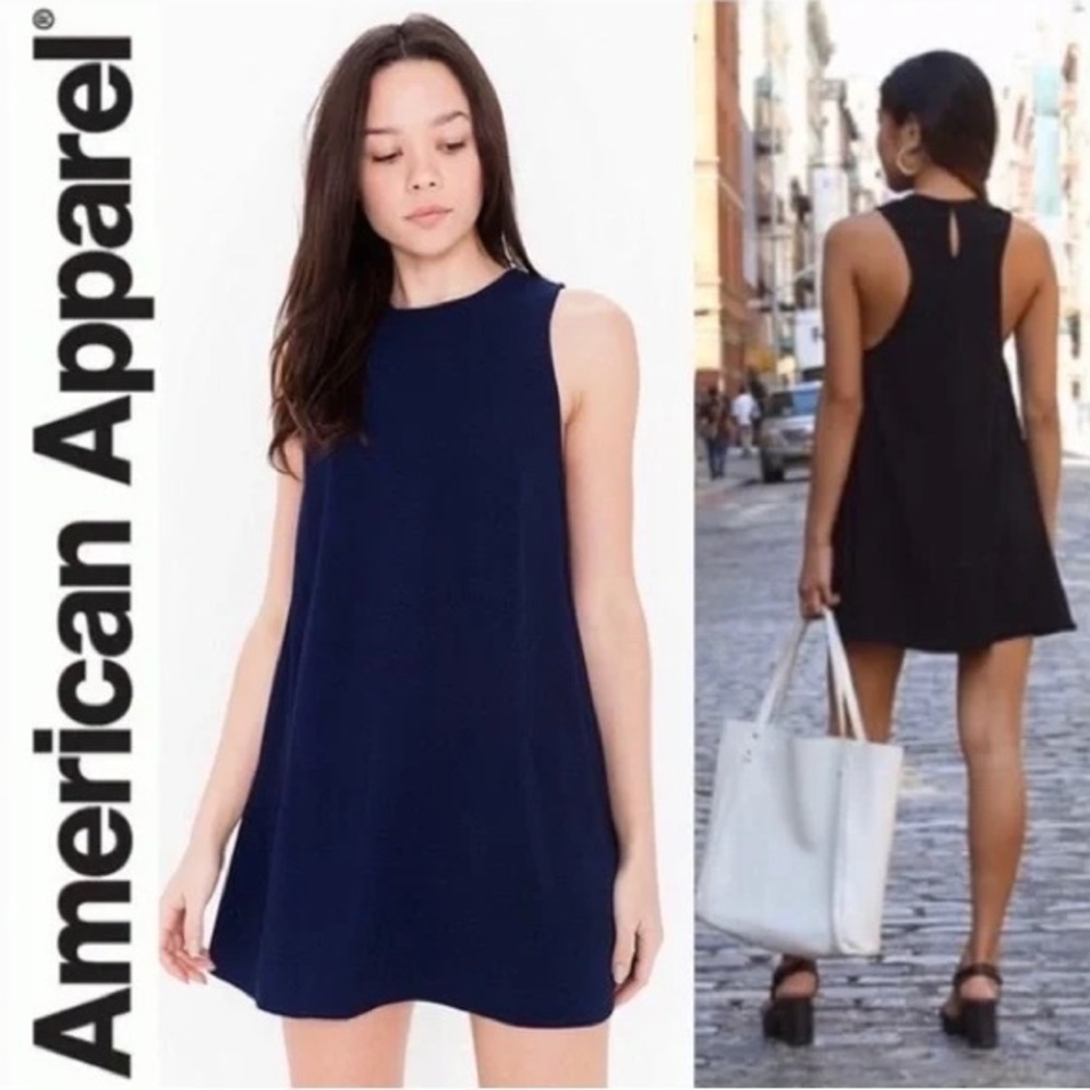 American Apparel Dakota Crepe Keyhole A-line Dress